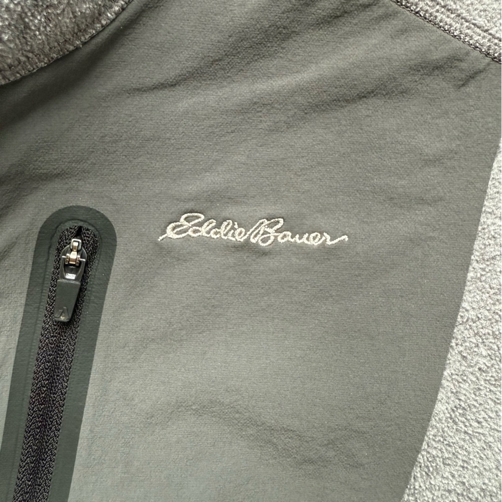 Eddie Bauer First Ascent Vest Mens Size Large Gray Fleece Full Zip Gorpcore - Picture 3 of 8